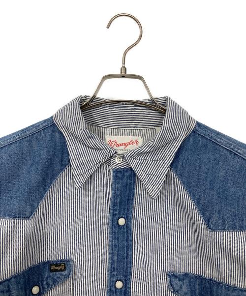 Wrangler（ラングラー）Wrangler (ラングラー) 70’sストライプシャツ インディゴ サイズ:表記無しの古着・服飾アイテム