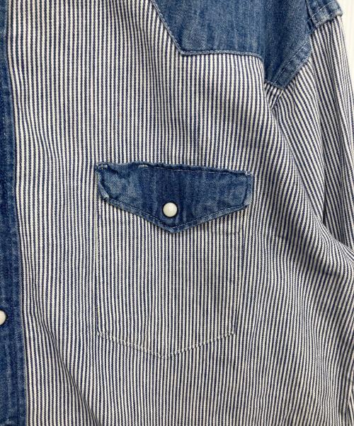 Wrangler（ラングラー）Wrangler (ラングラー) 70’sストライプシャツ インディゴ サイズ:表記無しの古着・服飾アイテム