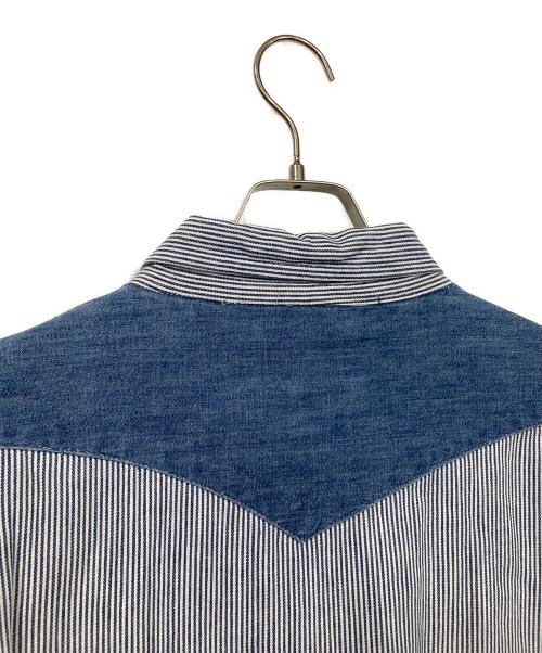 Wrangler（ラングラー）Wrangler (ラングラー) 70’sストライプシャツ インディゴ サイズ:表記無しの古着・服飾アイテム