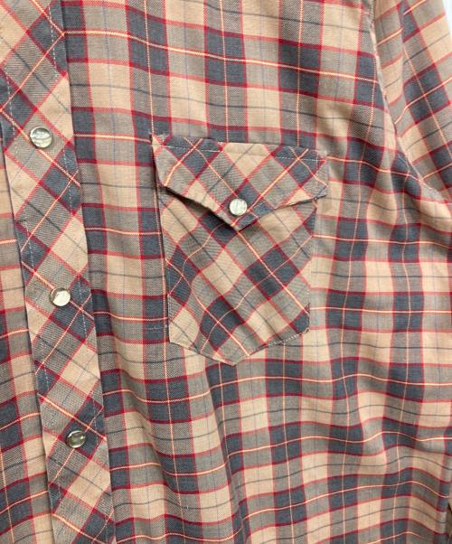 Wrangler（ラングラー）Wrangler (ラングラー) 70’sチェックウエスタンシャツ ブラウン サイズ:SIZE 17 1/2の古着・服飾アイテム