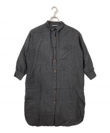 atelier naruse（アトリエナルセ）の古着「wool saxony long shirt」｜グレー