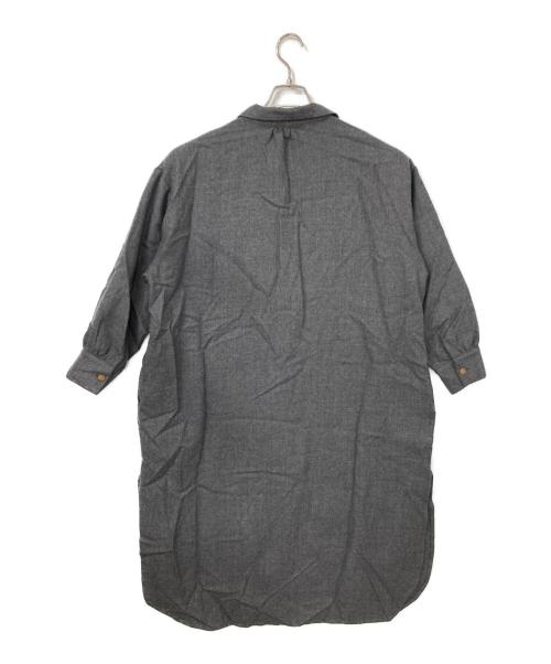 atelier naruse（アトリエナルセ）atelier naruse (アトリエナルセ) wool saxony long shirt グレー サイズ:Fの古着・服飾アイテム