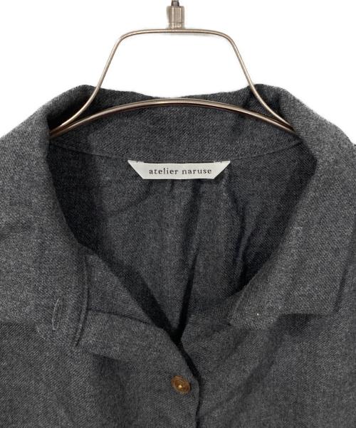 atelier naruse（アトリエナルセ）atelier naruse (アトリエナルセ) wool saxony long shirt グレー サイズ:Fの古着・服飾アイテム