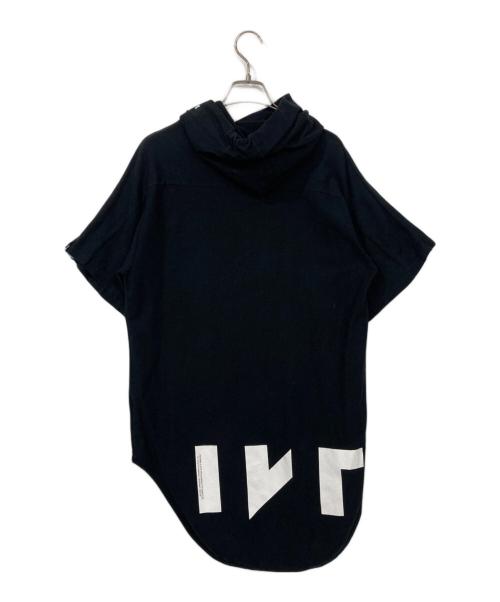 NILoS（ニルズ）NILoS (ニルズ) IKE (イケ) 半袖パーカー ブラック サイズ:表記無しの古着・服飾アイテム