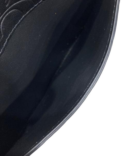 COACH（コーチ）COACH (コーチ) シグネチャースムースレザーアコーディオンジップアラウンドウォレット ブラックの古着・服飾アイテム