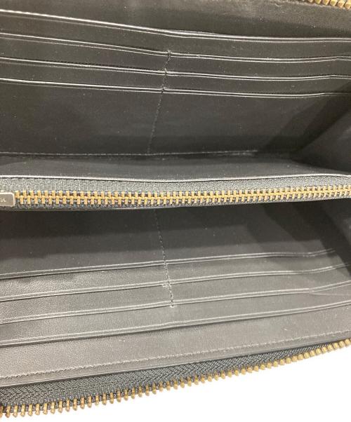 COACH（コーチ）COACH (コーチ) シグネチャースムースレザーアコーディオンジップアラウンドウォレット ブラックの古着・服飾アイテム