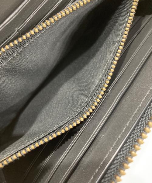 COACH（コーチ）COACH (コーチ) シグネチャースムースレザーアコーディオンジップアラウンドウォレット ブラックの古着・服飾アイテム