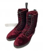 Dr.Martensドクターマーチン）の古着「ベロア10ホールブーツ」｜チェリーレッド