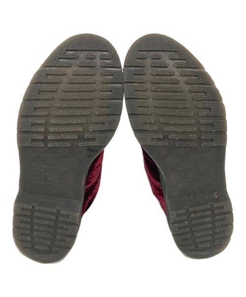 Dr.Martens（ドクターマーチン）Dr.Martens (ドクターマーチン) ベロア10ホールブーツ チェリーレッド サイズ:UK8の古着・服飾アイテム
