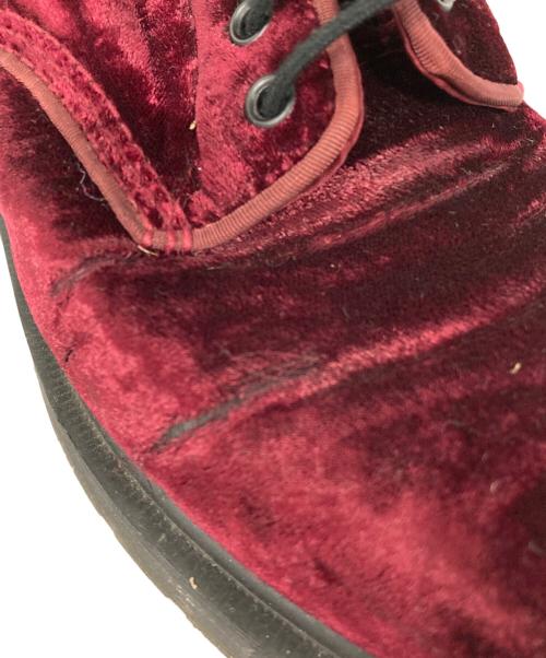 Dr.Martens（ドクターマーチン）Dr.Martens (ドクターマーチン) ベロア10ホールブーツ チェリーレッド サイズ:UK8の古着・服飾アイテム