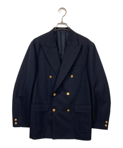 SOUTHWICK（サウスウィック）SOUTHWICK (サウスウィック) 金釦ダブルウールブレザー ネイビー サイズ:38の古着・服飾アイテム