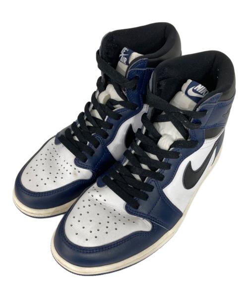 NIKE（ナイキ）NIKE (ナイキ) AIR JORDAN 1 RETRO HIGH OG ネイビー×ホワイト サイズ:US8の古着・服飾アイテム