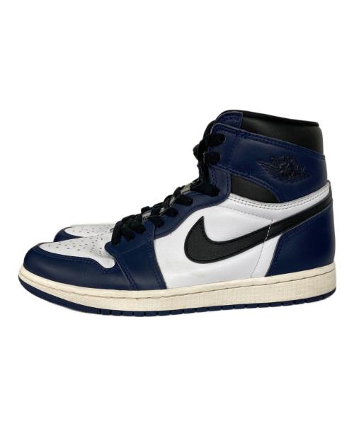 NIKE（ナイキ）NIKE (ナイキ) AIR JORDAN 1 RETRO HIGH OG ネイビー×ホワイト サイズ:US8の古着・服飾アイテム