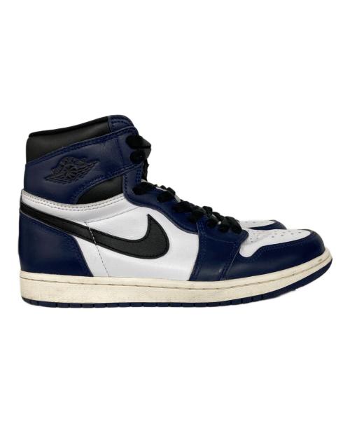 NIKE（ナイキ）NIKE (ナイキ) AIR JORDAN 1 RETRO HIGH OG ネイビー×ホワイト サイズ:US8の古着・服飾アイテム