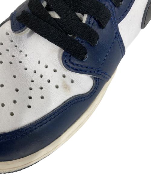 NIKE（ナイキ）NIKE (ナイキ) AIR JORDAN 1 RETRO HIGH OG ネイビー×ホワイト サイズ:US8の古着・服飾アイテム