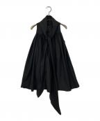 maison celonメゾンセロン）の古着「chiffon tie blouse」｜ブラック