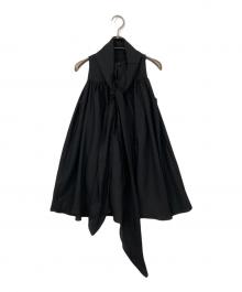 maison celon（メゾンセロン）の古着「chiffon tie blouse」｜ブラック