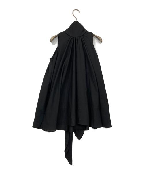 maison celon（メゾンセロン）maison celon (メゾンセロン) chiffon tie blouse ブラック サイズ:Fの古着・服飾アイテム