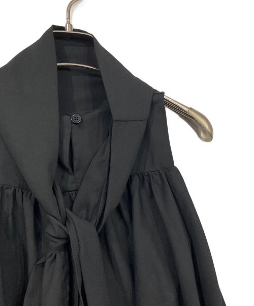 maison celon（メゾンセロン）maison celon (メゾンセロン) chiffon tie blouse ブラック サイズ:Fの古着・服飾アイテム