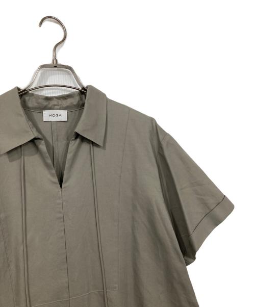 MOGA（モガ）MOGA (モガ) タイプライターダブルクロスワンピース グレー サイズ:2の古着・服飾アイテム