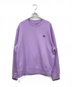 FRED PERRYフレッドペリー）の古着「Crew Neck Sweatshirt」｜パープル