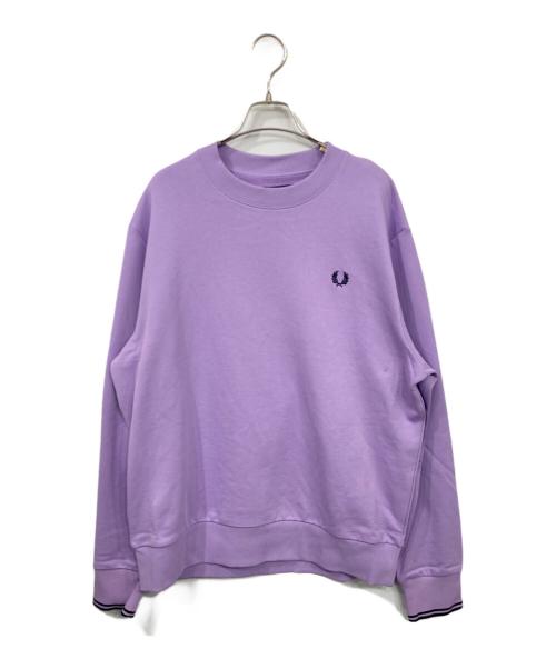 FRED PERRY（フレッドペリー）FRED PERRY (フレッドペリー) Crew Neck Sweatshirt パープル サイズ:XLの古着・服飾アイテム