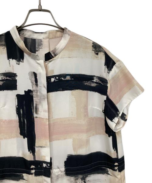 SOEJU（ソージュ）SOEJU (ソージュ) ペイント柄ワンピース ベージュ×ブラック サイズ:表記無しの古着・服飾アイテム