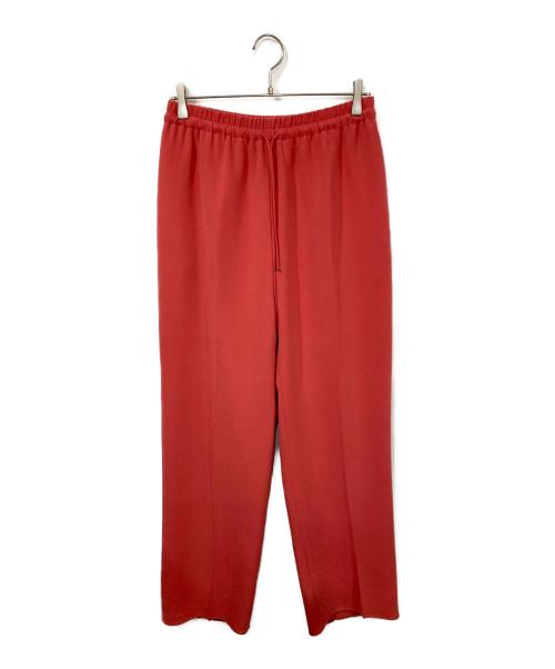 SOEJU（ソージュ）SOEJU (ソージュ) ライトクロスセンタープレスドロストパンツ レッド サイズ:Lの古着・服飾アイテム