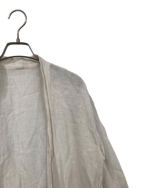 evam eva（エヴァムエヴァ）evam eva (エヴァムエヴァ) LINEN ROBE アイボリー サイズ:Mの古着・服飾アイテム