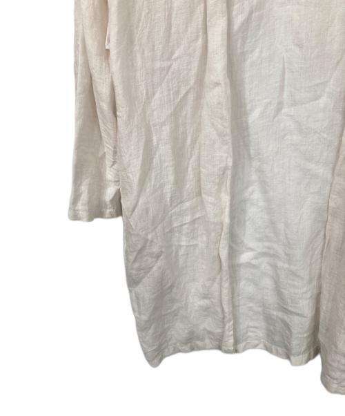 evam eva（エヴァムエヴァ）evam eva (エヴァムエヴァ) LINEN ROBE アイボリー サイズ:Mの古着・服飾アイテム