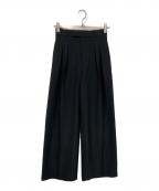 anuansアニュアンス）の古着「ツータックワイドパンツ」｜ブラック