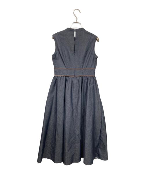 HER LIP TO（ハーリップトゥ）Her lip to (ハーリップトゥ) Trimming Denim Effect Dress インディゴ サイズ:Sの古着・服飾アイテム