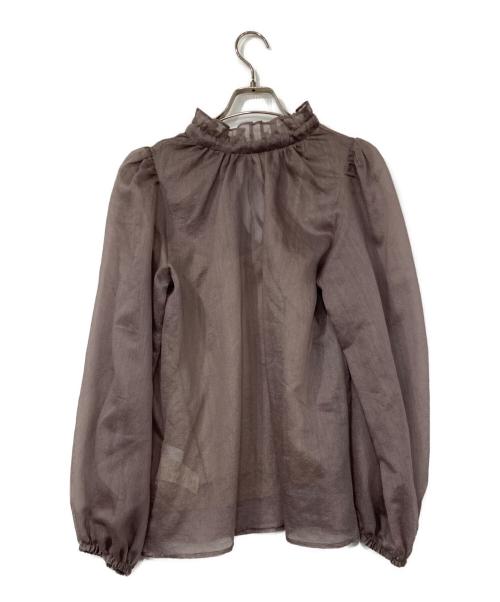 Spick and Span（スピック＆スパン）Spick and Span (スピック＆スパン) 2WAYオーガン ブラウス ブラウン サイズ:FREEの古着・服飾アイテム