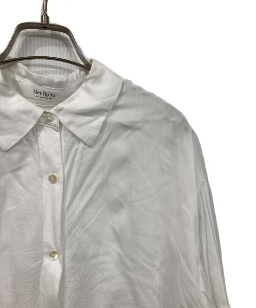 HER LIP TO（ハーリップトゥ）Her lip to (ハーリップトゥ) Multi-Way Easy Sheer Shirt ホワイト サイズ:Sの古着・服飾アイテム