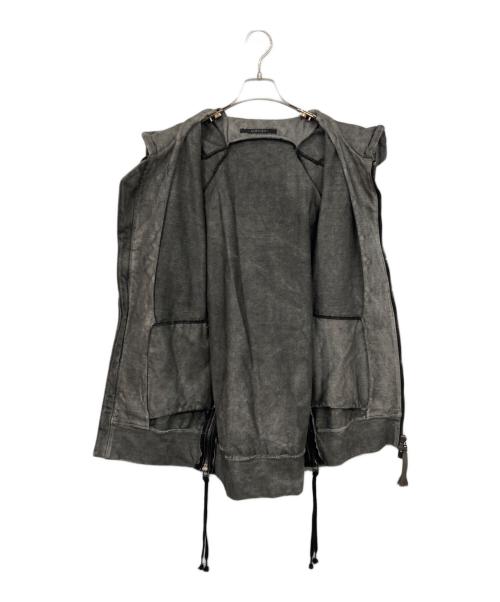 D.HYGEN（ディーハイゲン）D.HYGEN (ディーハイゲン) Untwisted Fleece-Lined Hooded Jacket グレー サイズ:表記無しの古着・服飾アイテム