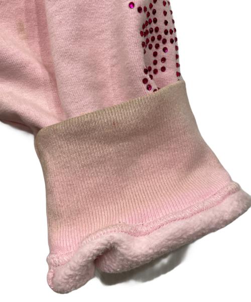 SUPREME（シュプリーム）Supreme (シュプリーム) Rhinestone Zip up Hooded Sweatshirt ピンク サイズ:Lの古着・服飾アイテム