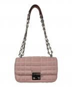 MICHAEL KORSマイケル・コース）の古着「Tribeca Small Quilted Denim Shoulder Bag」｜ピンク