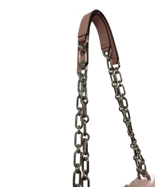 MICHAEL KORS（マイケル・コース）MICHAEL KORS (マイケル・コース) Tribeca Small Quilted Denim Shoulder Bag ピンクの古着・服飾アイテム