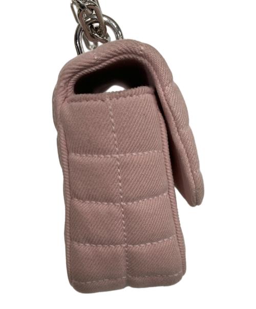 MICHAEL KORS（マイケル・コース）MICHAEL KORS (マイケル・コース) Tribeca Small Quilted Denim Shoulder Bag ピンクの古着・服飾アイテム