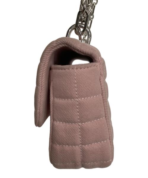 MICHAEL KORS（マイケル・コース）MICHAEL KORS (マイケル・コース) Tribeca Small Quilted Denim Shoulder Bag ピンクの古着・服飾アイテム