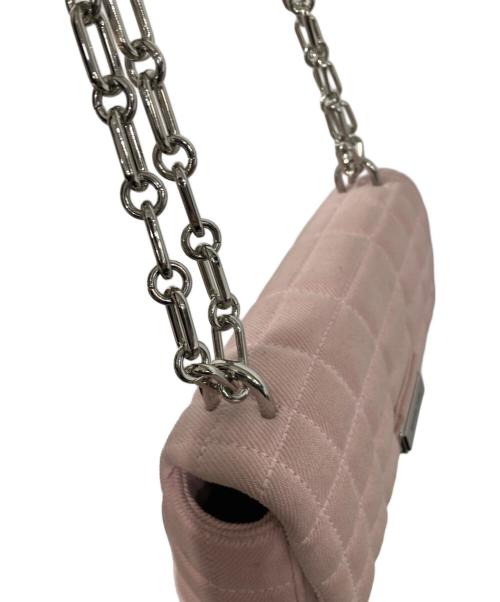 MICHAEL KORS（マイケル・コース）MICHAEL KORS (マイケル・コース) Tribeca Small Quilted Denim Shoulder Bag ピンクの古着・服飾アイテム