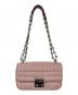 MICHAEL KORS（マイケル・コース）の古着「Tribeca Small Quilted Denim Shoulder Bag」｜ピンク