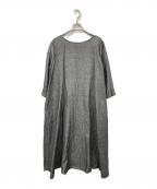 BEARDSLEYビアズリー）の古着「バイカラー前後テントワンピース」｜グレー