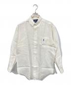 RALPH LAURENラルフローレン）の古着「リネンボタンダウンシャツ」｜ホワイト