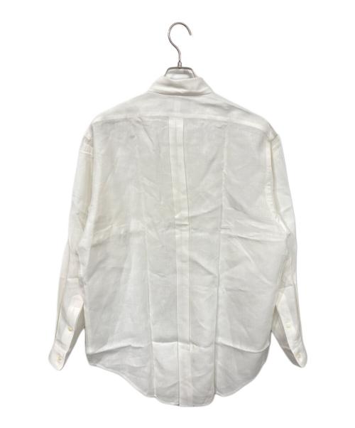 RALPH LAUREN（ラルフローレン）RALPH LAUREN (ラルフローレン) リネンボタンダウンシャツ ホワイト サイズ:Mの古着・服飾アイテム