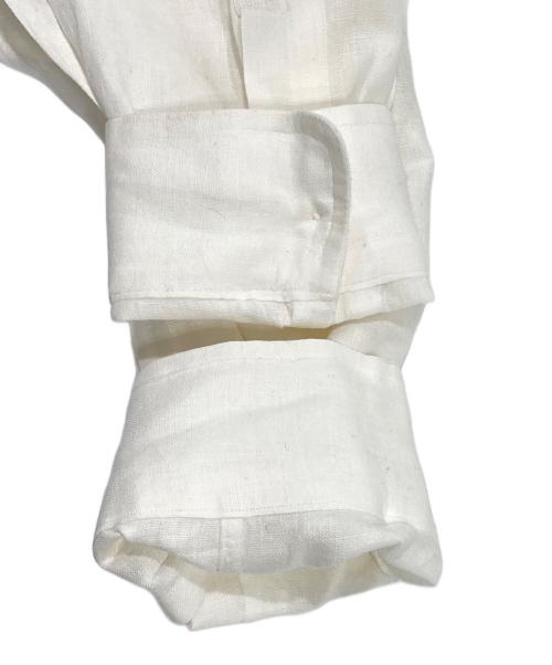 RALPH LAUREN（ラルフローレン）RALPH LAUREN (ラルフローレン) リネンボタンダウンシャツ ホワイト サイズ:Mの古着・服飾アイテム