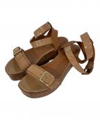 sergio rossiセルジオロッシ）の古着「厚底サンダル」｜ブラウン