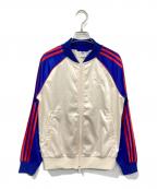 adidasアディダス）の古着「サテン SST トラックジャケット」｜ベージュ×ブルー