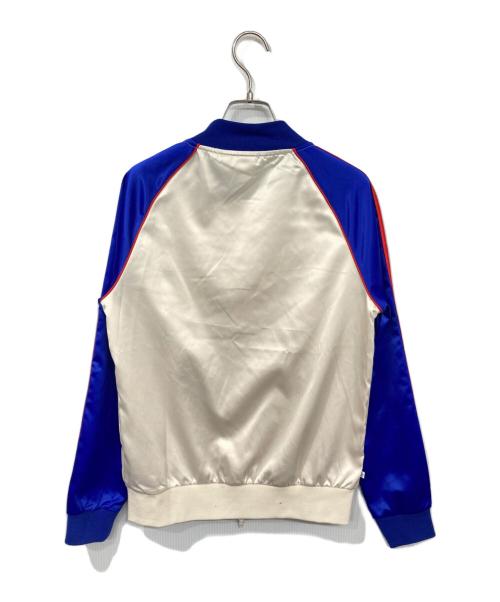 adidas（アディダス）adidas (アディダス) サテン SST トラックジャケット ベージュ×ブルー サイズ:Mの古着・服飾アイテム