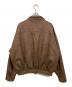 BLACK MOMENT (ブラックモーメント) レザー調ジップブルゾン ブラウン サイズ:L：4000円